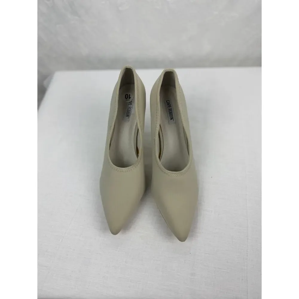 Cape Robbin Beige Pointed Toe Stiletto Pumps Women's Size 10